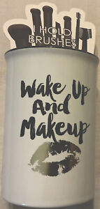Porte-brosse organisateur de maquillage cosmétique réveil et tasse de maquillage tasse baisers de lèvres