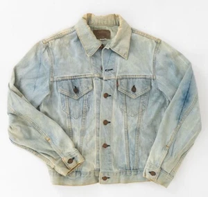 1960s True Vintage Levi's Big E Type III Denim Jacket Amazing Bleach Fade Sz 38 - Picture 1 of 6