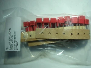 50x 0,022uF 22nF 250Vdc WIMA MKP-10 láminas condensador #2F2#16s - Imagen 1 de 6
