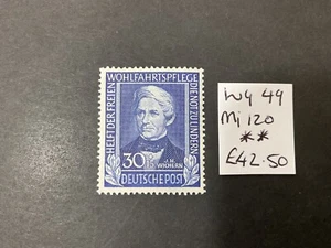 West German stamps - WG 49. Mi 120. 1949. ** MHN, Mint never hinged #c367 - Picture 1 of 2