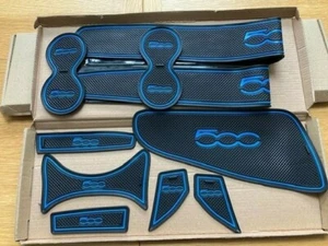 FIAT 500 2008 - 2015 INTERIOR DASHBOARD GATE PAD SET MK1 MODEL ONLY IN BLUE - Picture 1 of 8