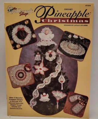BU1 THE NEEDLECRAFT SHOP 1997, PINEAPPLE CHRISTMAS CROCHET PATTERN LEAFLET - Image 1 of 2