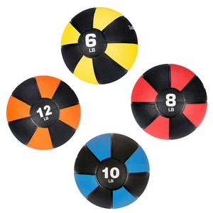 Medizinball Muskelaufbau Fit halten Training Übung gelb/rot/orange/blau  - Bild 1 von 13