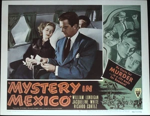 Mystery in Mexico Lobby Card #8 1948 Jacqueline White & William Lundigan! - Foto 1 di 1
