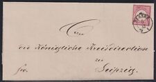 55010) WURZEN nachverwendeter Sachen-Stempel 1873 auf Brief nach LEIPZIG