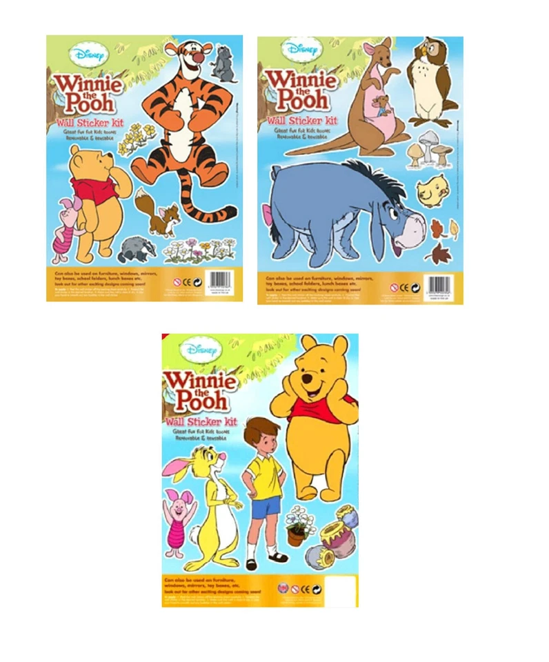 WInnie The Pooh A4 Wall Sticker Decal Tigger Piglet Rabbit Reusable Removable - Image 1 of 1