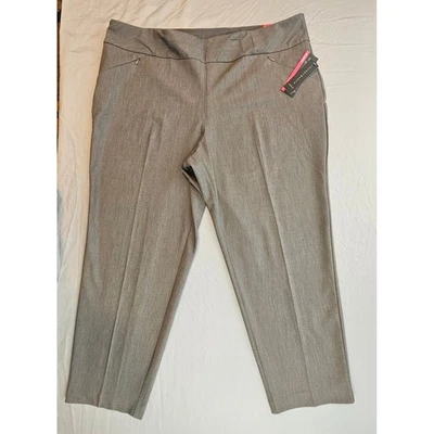 Investments Park Ave 22W corto recto frente plano gris jaspeado nuevo con etiquetas L587 Foto 1 de 4