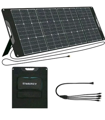 SWAREY Foldable Solar Panel 200W Portable Solar Charger for Generator Camp RV - Image 1 of 4
