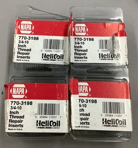 4 Stück Napa 770-3198 3/4-10 Helicoil Gewinde Reparatur Einsatz Sets (B193) - Bild 1 von 7