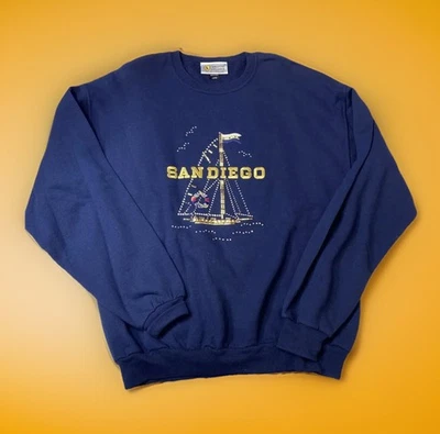 Sudadera De Colección Christine Alexander Embellish San Diego Para Mujer’s L Viaje Turístico Foto 1 de 4