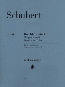Schubert 3 Famous Pieces Impromptus for Piano Solo Henle Urtext Sheet Music Book - Picture 1 of 1