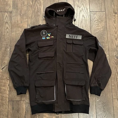 Neff Custom Threads 2011 Sarge Softshell 6000MM Snowboard Zip Jacket Sz. L READ - Image 1 of 4