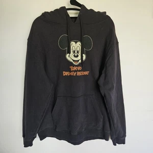 Tokyo Disney Resort Hoodie schwarz Vintage Grunge Faded Style Gr. L - Bild 1 von 6