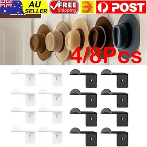 4/8X Wall Mounted Hat Rack Baseball Cap Storage Hanger Display Organizer Holder - Picture 1 of 16
