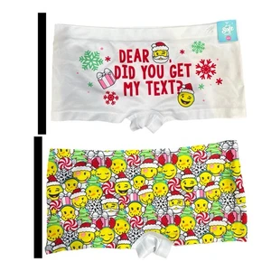 Oh-So Soft Panty Shortie Senza Cuciture Caro Babbo Natale, Did You Get My Text Ragazze Tg 8-10 - Foto 1 di 7
