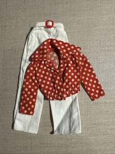 Rara camicetta e pantaloni rossi a pois Mattel 1974 Yellowstone Kelley #7808 - Foto 1 di 6