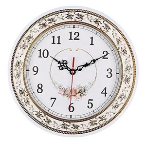 Leise moderne Quarz Blumen Design Deko Wanduhr nicht tickend digital - Bild 1 von 7