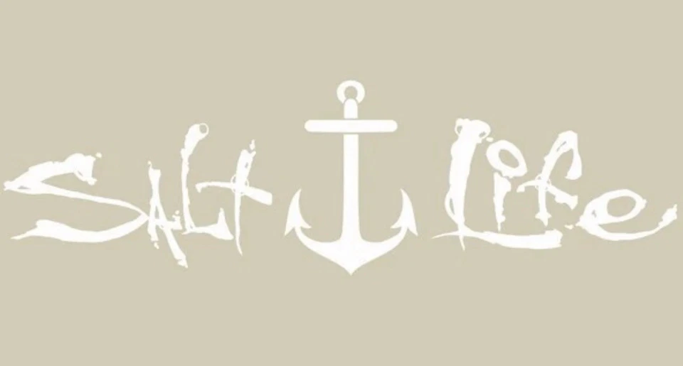 ORACAL Salt Life Decal - 12" Medium Surface Mount Sticker - Anchor - White