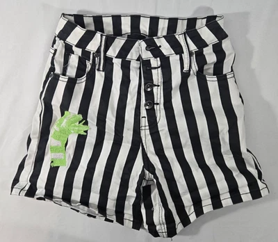 beetlejuice corto a rayas blanco y negro talla 1 Foto 1 de 3
