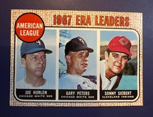 1968 TOPPS #8 AL ERA LEADERS HORLEN-PETERS-SIEBERT  *FREE SHIPPING* - Picture 1 of 2
