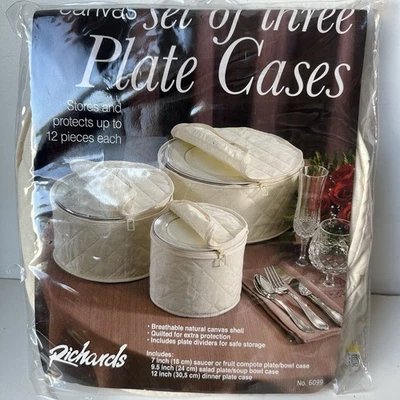 Richards Canvas Set of Three Plate Cases No. 6099 OS - Image 1 of 4