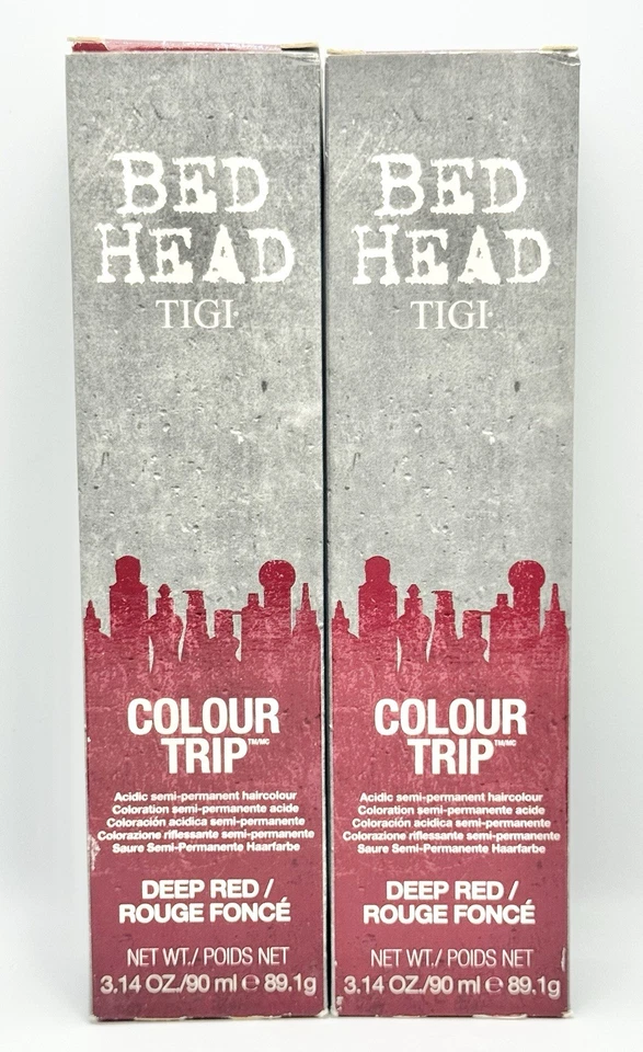 Color de cabello semipermanente TIGI Bed Head Color Trip - rojo intenso (paquete de 2) 3,14 oz. Foto 1 de 4