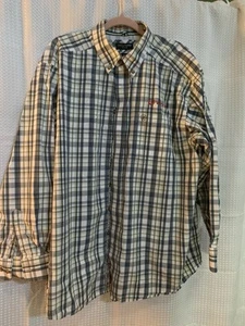 Camisa a cuadros blanca gris manga larga Ariat 2XT para hombre - Imagen 1 de 8