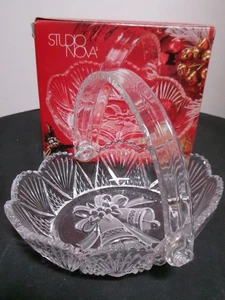 Vintage Studio Nova Holiday Bells Candy Dish- with Handle-New in Org, Box - Picture 1 of 7