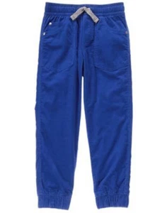 NWT Gymboree Boys Pull on Pants Blue Corduroy Jersey Lined Jogger 4,5 - Picture 1 of 1