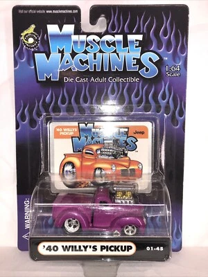 Muscle Machines 1940 Willy's Pickup FUNLINE 2000 1:64 Die Cast Car - Image 1 of 4