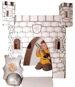 Malhaus Spielhaus Papphaus Kartonhaus Burg Geschenkidee Geburtstag Kinder - Bild 1 von 6