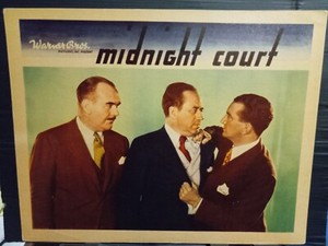 Lobby Card 1937 MIDNIGHT COURT John Litel grabs Stanley Fields Warner Bros crime