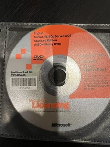 Microsoft SQL Server 2005 Standard Edition No Product Key - Picture 1 of 1