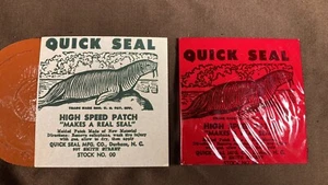 2 Vintage Antique Quick Seal Tire Patch NOS Model A T Auto Repair Great Graphics - Picture 1 of 8