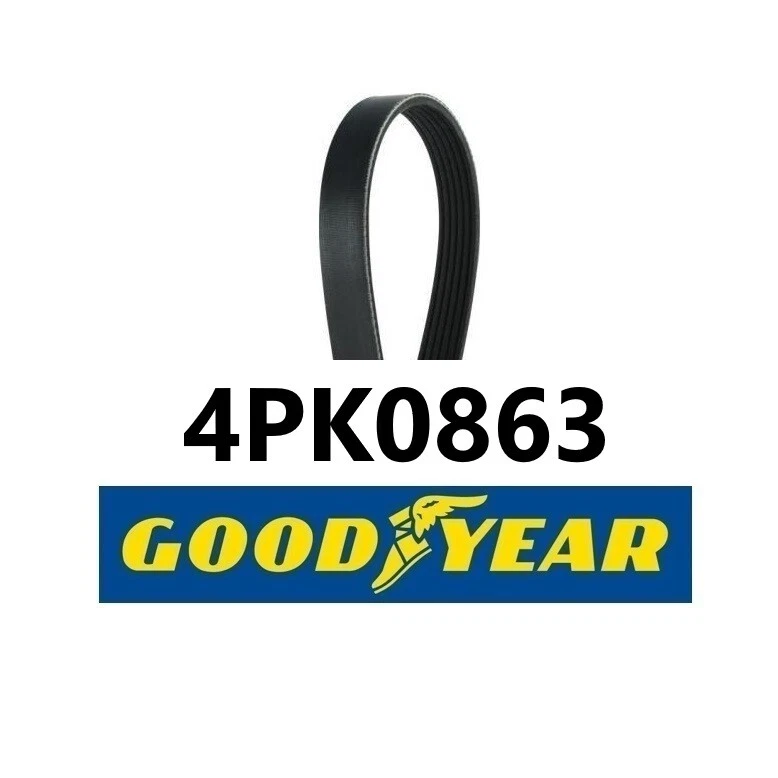 Poly-V Belt BMW 5 - 3 - X3 - X5 - Z4 4PK0863 for 11287512762 - Image 1 of 1