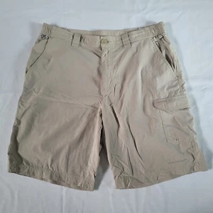 Men's Columbia Cargo Shorts Khaki Size 34 W 10 L - Picture 1 of 10