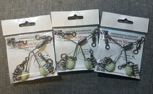 6X Slide rigs - 3x Weighted & 3x Unweighted S/S Slide Rigs for BIG baits/fish, - Picture 1 of 12