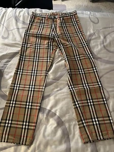 Supreme Burberry SS22 Regular Jeans Beige Size 30 Great Condition - Picture 1 of 5