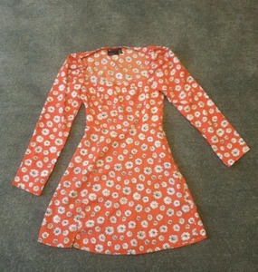 ASOS Petite Flower Dress Size Uk 2 Eu 30 - Picture 1 of 15