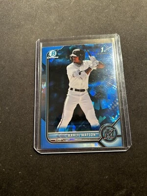 2022 Bowman Chrome Sapphire Prospects #BCP3 Kahlil Watson - Image 1 of 2