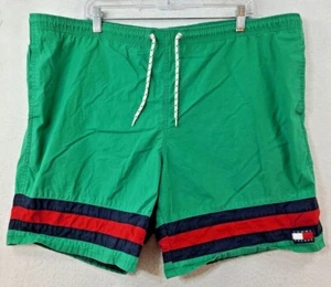 Tommy Hilfiger Mens Large Green Swim Trunks Board Shorts - Picture 1 of 12