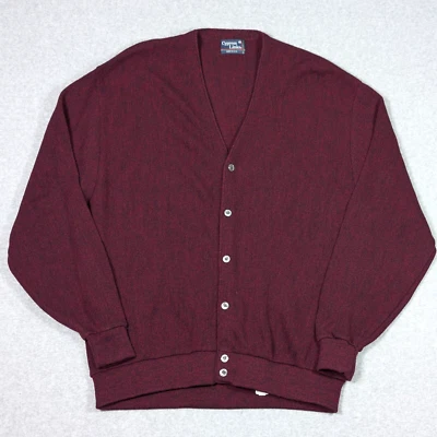 Cárdigan Suéter Cypress Links Para Hombres 2XL Granate Manga Larga Cuello en V Golf EE. UU. Foto 1 de 4