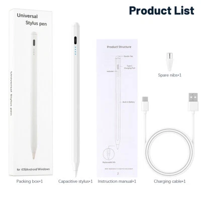 Universal Pencil Stylus Pen For Android iPhone iPad Tablet Mobile Capacitive Pen - Image 1 of 4