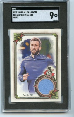 2023 Topps Allen & Ginter Ollie Palmer Wrexham Relic #AGRA-OP🚀😳💥 SGC Graded 9 - Image 1 of 2
