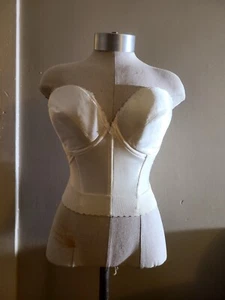 Vtg Carnival 40D Strapless Brasselette Silhouette Full Longline Bra Corset #203D - Picture 1 of 24