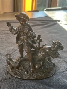 bronze ancien XIX eme « Les Joueurs De Balle » - Style Louis XV - Picture 1 of 9