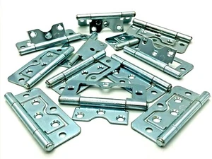 Flush hinges 75mm / 3" inch zinc plated bi-fold cabinet cupboard hinge  (718) - Picture 1 of 10