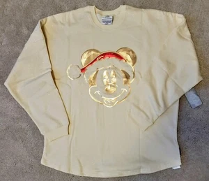 2022 Disneyland Mickey Sequined Holiday Spirit Jersey Christams NWT Large - Picture 1 of 2