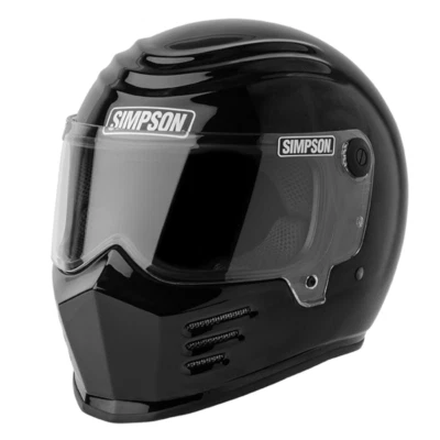Simpson Racing Outlaw Bandit Motorcycle Helmet Gloss Black X-Small - DOT/SNELL - Image 1 of 2