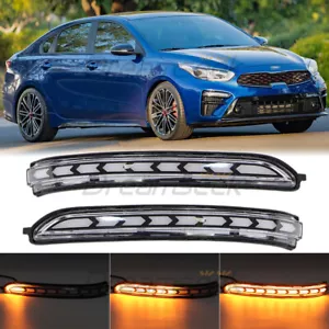 LED Side Mirror Dynamic Turn Light for Kia K3 Forte Cerato 2019 2020 2021 Clear - Picture 1 of 9